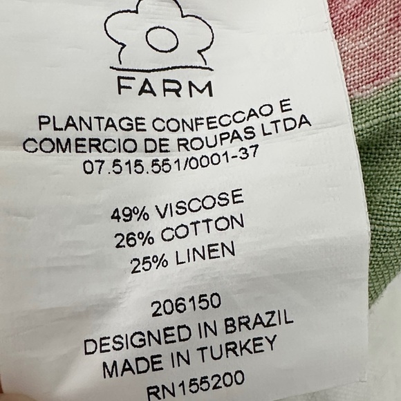 Anthropologie FARM Rio Tropical Palm Leaf Wide-Leg Pants - Picture 5 of 8